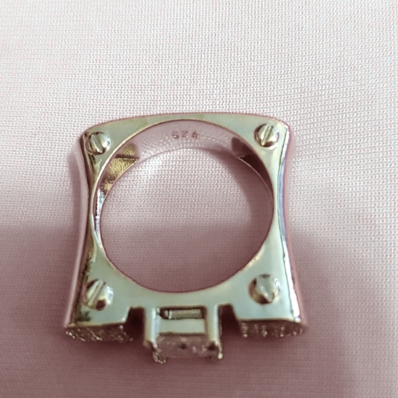 Sz 9 Unisex Zirconia Diamond Filled Ring - Picture 5 of 5